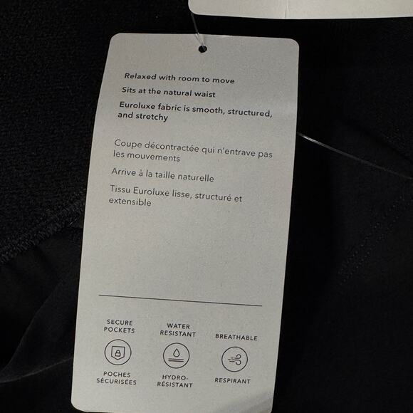 Athleta Petite 8P Cosmic Wrap Crop Pants Pocket Breathable Stretch Pull-On Black - Picture 10 of 13